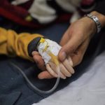 File - A child connected to an oxygen machine in Rafah, Gaza Strip