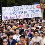 Images of the demonstration against the housing crisis in Madrid