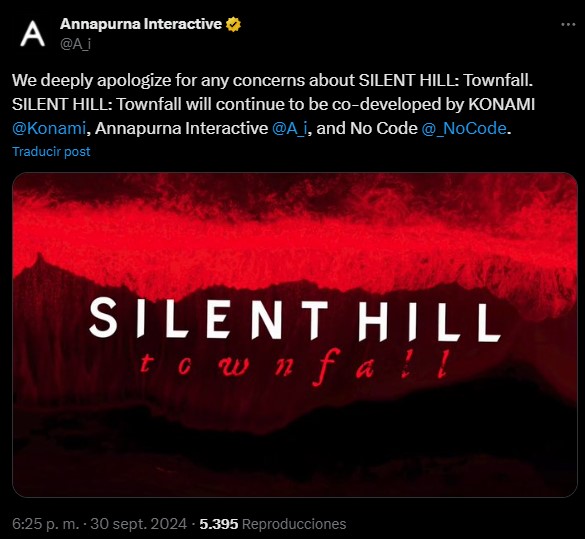 Annapurna reaffirms its commitment to SILENT HILL: Townfall