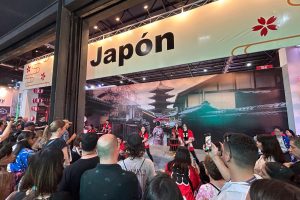 Japan promoted sumo at the International Tourism Fair in Buenos Aires