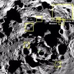 This image shows nine candidate landing regions for NASA's Artemis III mission, with each region containing multiple potential sites for the first crewed landing on the Moon in more than 50 years.