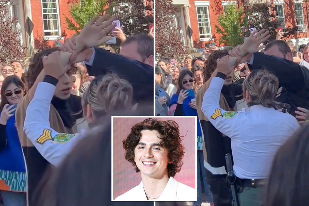 Police break up Timothée Chalamet impersonator contest in New York as event with $50 prize descends into chaos