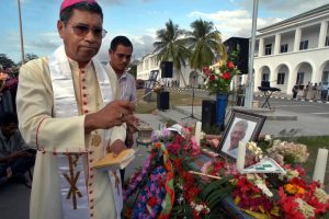 Bishop Belo was a leading pro-democracy figure in East Timor, but has faced historic allegations of sexual assault.