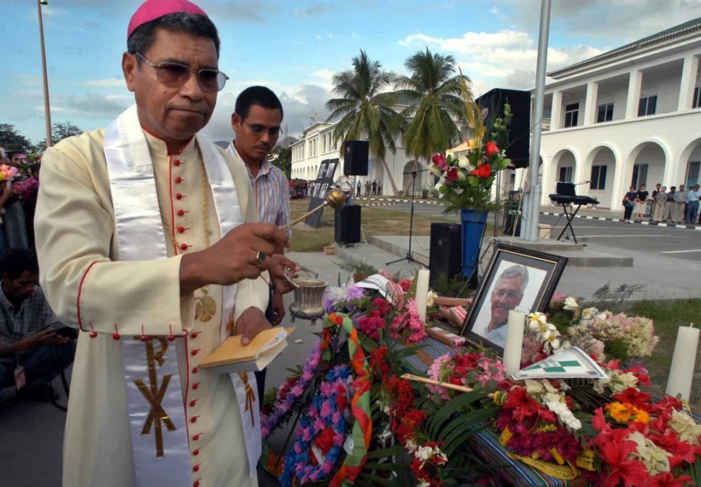 Bishop Belo was a leading pro-democracy figure in East Timor, but has faced historic allegations of sexual assault.