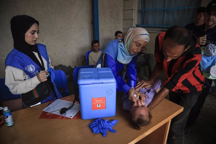 UNRWA polio vaccination campaign in the Gaza Strip.