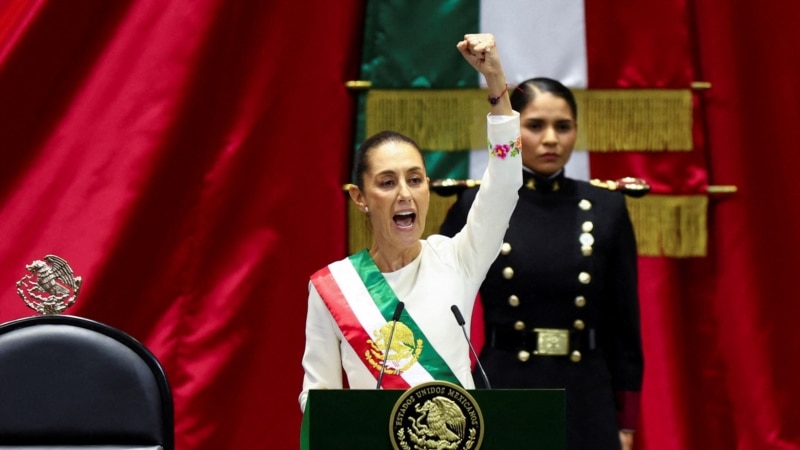 Sheinbaum in her first speech as president of Mexico