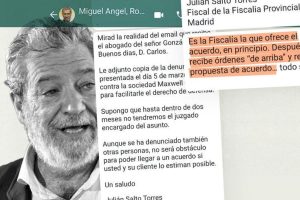 The first revelation of secrets was from Miguel Ángel Rodríguez: emails to various media before the denial of the Prosecutor's Office