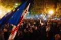 Thousands of protesters support the Georgian opposition, which demands a repeat election