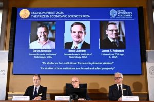 Three experts win the Nobel Prize in Economics for investigating the differences in prosperity between countries