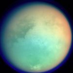 File - Image of Titan obtained in infrared by the Cassini/Huygens mission