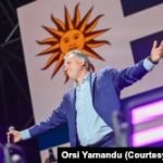 The presidential candidate of the Frente Amplio, Yamandú Orsi, speaks after knowing the result of the general elections on Sunday, October 27, 2024, in Montevideo, Uruguay.