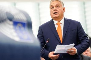 Viktor Orbán, during his counter-reply this Wednesday in the plenary session of the European Parliament in Strasbourg