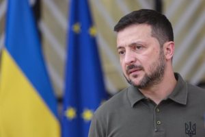 File - File image of the President of Ukraine, Volodymyr Zelensky, in Brussels, Belgium.