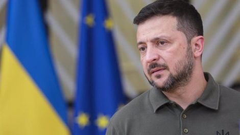 File - File image of the President of Ukraine, Volodymyr Zelensky, in Brussels, Belgium.