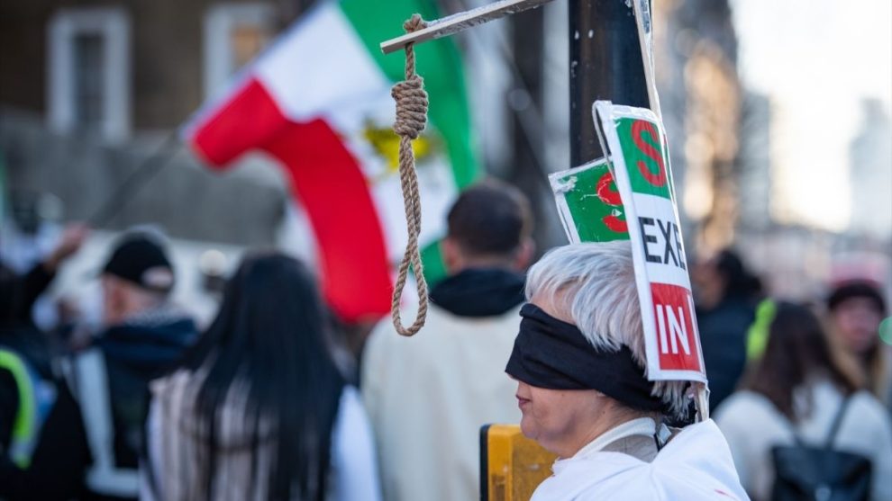 Demonstration against Iran executions, in London