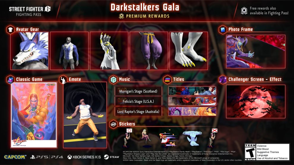 All this content will offer the Darkstalkers Battle Pass for Street Fighter 6