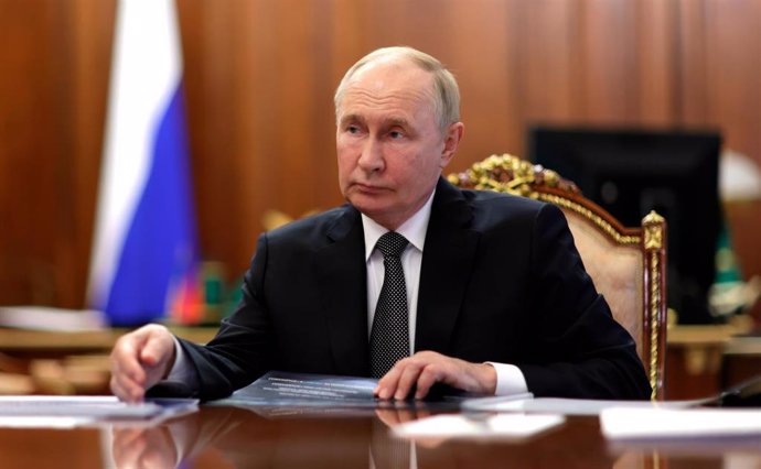 The president of Russia, Vladimir Putin, during an official event in the Kremlin (file)