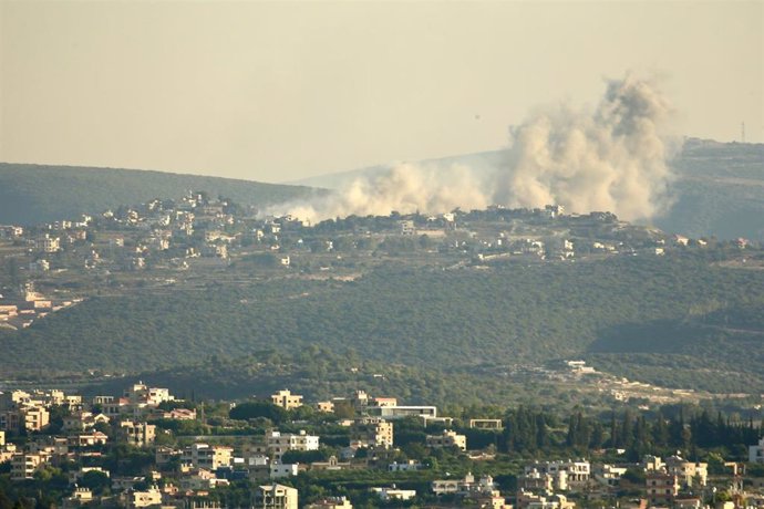 File - View of Zibqin, a town in southern Lebanon, recently attacked by the Israeli Army