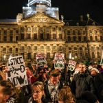 People take part in a pro-Palestinian demonstration at Dam Square in Amsterdam, Netherlands, on November 13.