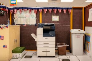 A printing station at the IRS processing facility on September 6, 2024 in Austin, Texas.