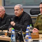 File - Prime Minister of Israel, Benjamin Netanyahu, in the center with his former Defense Minister, Yoav Gallant (L), and the Chief of the General Staff of the Israel Defense Forces (IDF), Herzi Halevi (D)