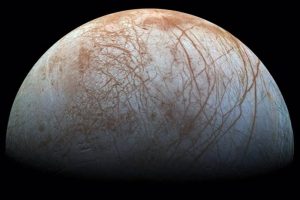 The bewildering and fascinating surface of Jupiter's icy moon Europa appears in this newly reprocessed color view, made from images taken by NASA's Galileo spacecraft in the late 1990s.