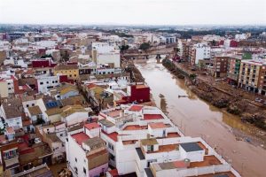 Aerial view of the so-called 'ground zero' of the DANA in the Valencian Community