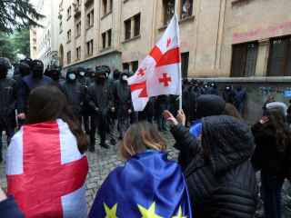 Pro-Europeans take to the streets of Georgia after the halt to EU accession by a government aligned with Moscow