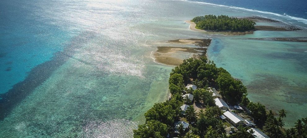 The islands of Tuvalu, in the Pacific Ocean, are especially exposed to sea level rise caused by climate change.