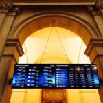 File - Ibex panels at the Madrid Stock Exchange Palace, September 30, 2024, in Madrid (Spain).