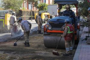 Works on the roads of Bogotá