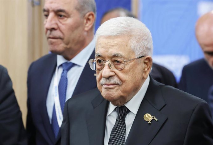 File - File image of Palestinian Authority President Mahmoud Abbas.