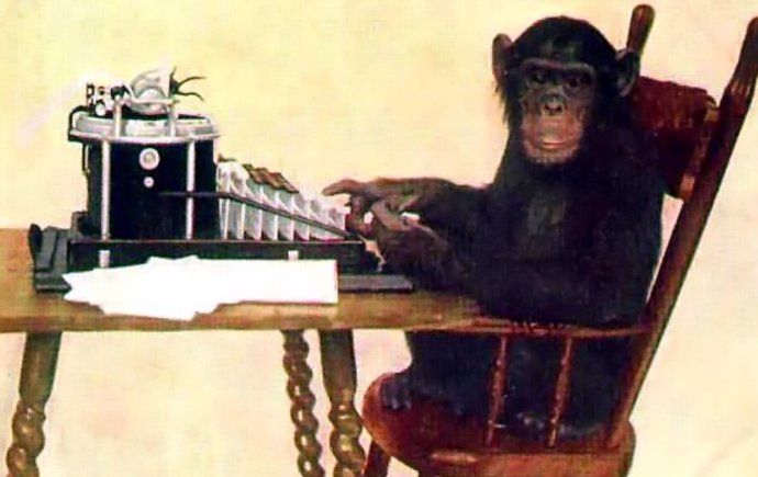 Illustration of the infinite monkey theorem