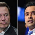 Elon Musk, left, and Vivek Ramaswamy.