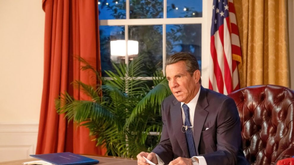 Dennis Quaid, as Ronald Reagan in the 2024 film "Reagan."