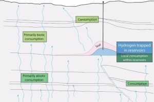 Conceptual model of geological sources of hydrogen