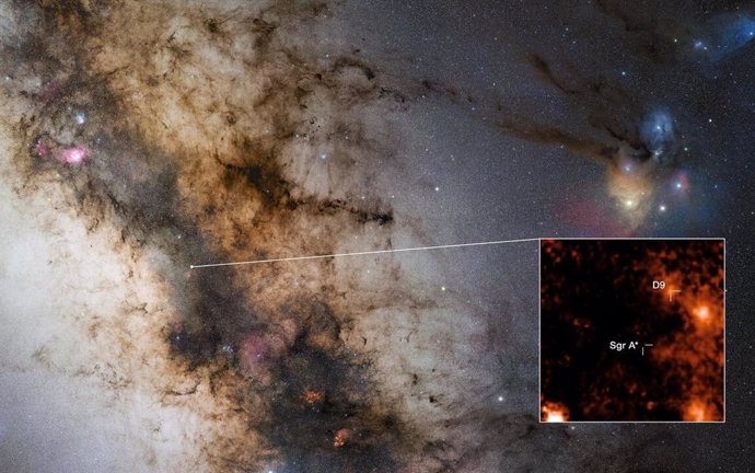 Location of binary star D9 in the Milky Way