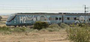 A hydrogen train has crossed Spain and Portugal for the first time: 10,000 km of route, including the Pyrenees