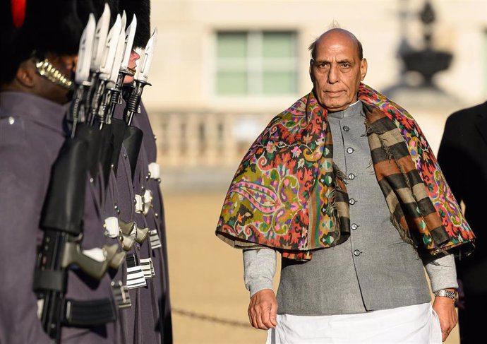 File - Indian Defense Minister Rajnath Singh