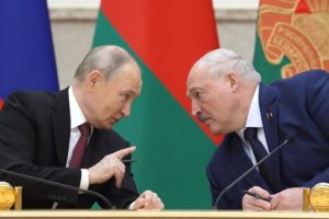 Vladimir Putin and Alexander Lukashenko.