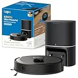 Tapo RV30 MAX Plus - Robot Vacuum Cleaner, 5300Pa Ultra Suction Power with Mopping, 3L Auto-Empty Base, Advanced LiDAR+IMU Navigation, Voice and App Control