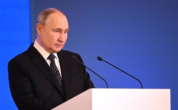 File - The president of Russia, Vladimir Putin, during an official event in Moscow (file)