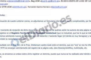 An email shows that the Complutense was aware of the registration of a trademark by Begoña Gómez: “This is how domains are created”