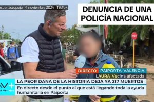 The National Police opens a file on the agent who made statements "racists" and "violent" on Telecinco from Paiporta