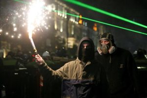 Demonstration in Tbilisi against the Georgian government's decision to suspend negotiations to join the EU.