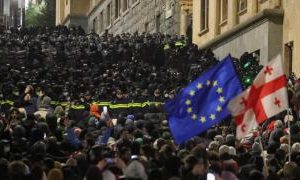 The US suspends its association agreement with Georgia for freezing its accession to the EU while protests continue