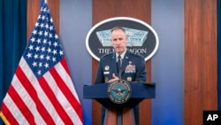 FILE - Pentagon spokesman Maj. Gen. Pat Ryder speaks during a news conference at the Pentagon in Washington, Dec. 3, 2024.