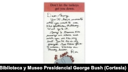 Letter written by Ronald Reagan to his successor, George HW Bush, during the transition of power in 1989.