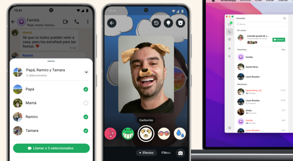 You can now add a “doggy filter” to your video calls on WhatsApp