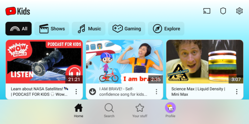 YouTube Kids modernizes and launches a new look